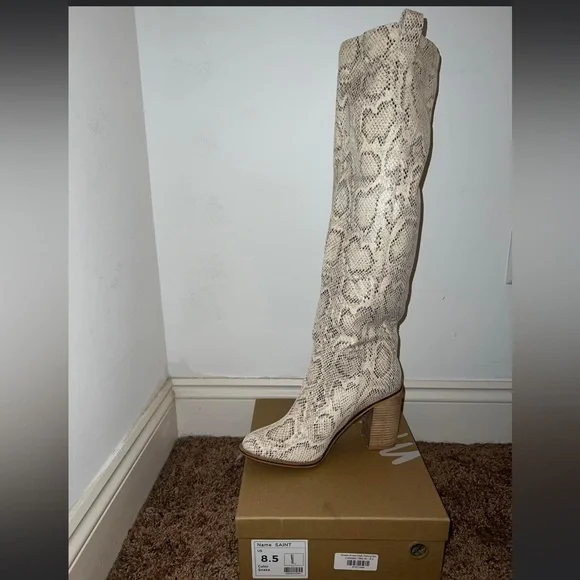 Saint Knee High Boots ( snake print) - Picture 2 of 3